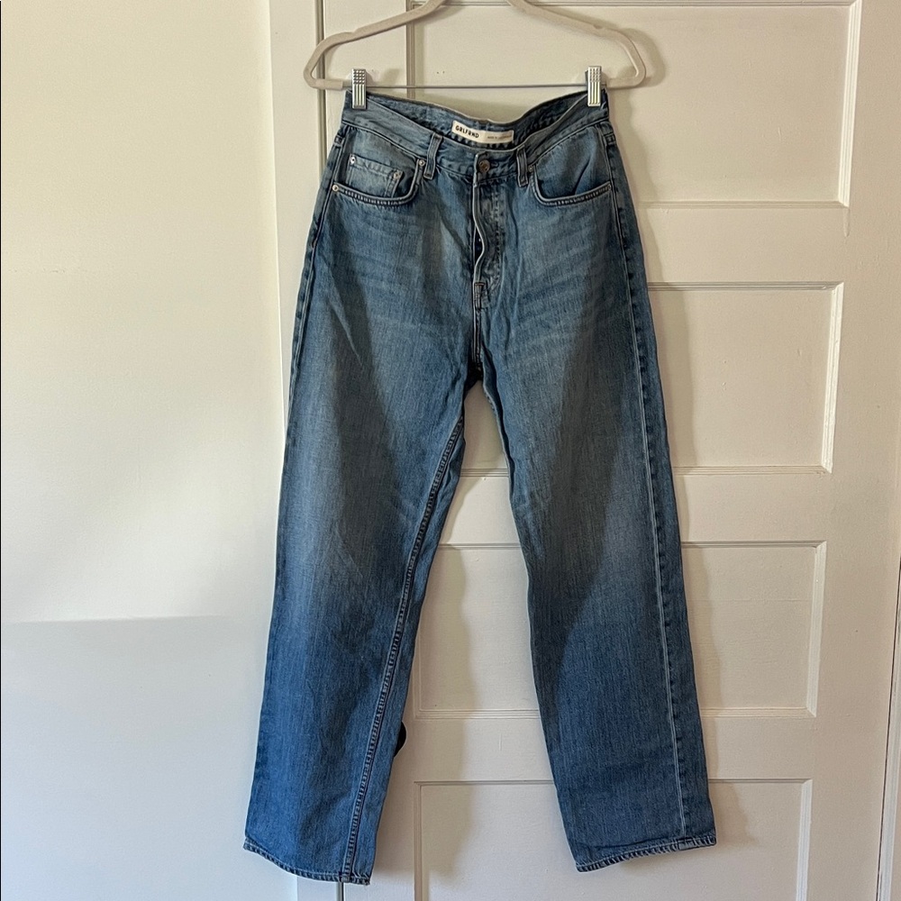 GRLFRND Women’s Wide Leg Blue Jeans